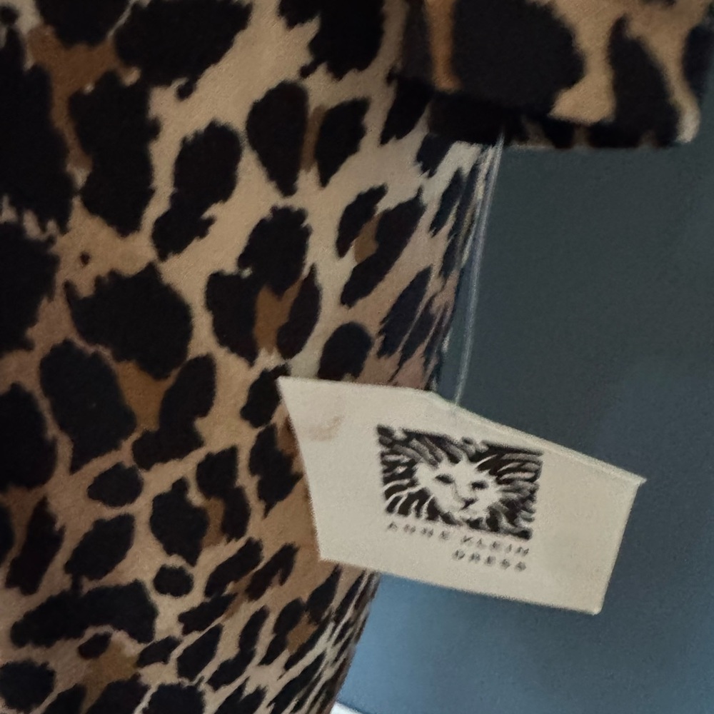 NWT Anne Klein Animal‎ Print Faux Wrap Stretch Dress - Picture 8 of 9
